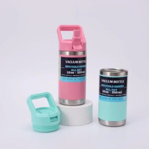 12oz Kids Yeti Style Water Bottles with Flip Straw Lids for Laser Engraving