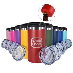 bulk-16oz-powder-coated-can-cooler-with-two-lids-and-bottom-with-opener-display
