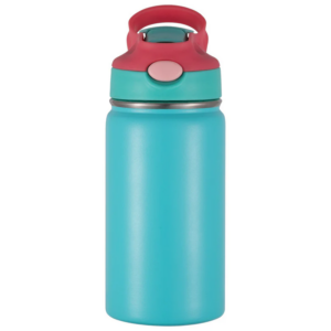 cyan-12oz-powder-coated-kids-tumblers-with-sippy-lids-double-vacumn-water-bottles