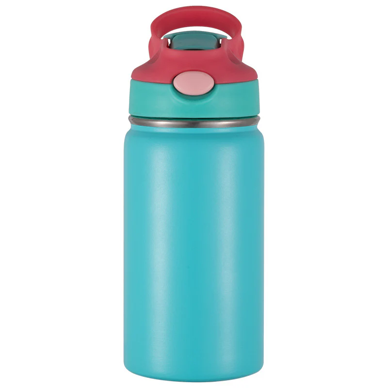 cyan-12oz-powder-coated-kids-tumblers-with-sippy-lids-double-vacumn-water-bottles