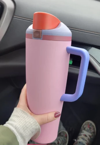 20pcs 40oz Owala Style Flip Straw Water Bottle with Removable Handle photo review