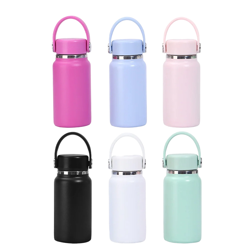 7oz-mini-powder-coated-coffee-water-bottles-with-handle-lid