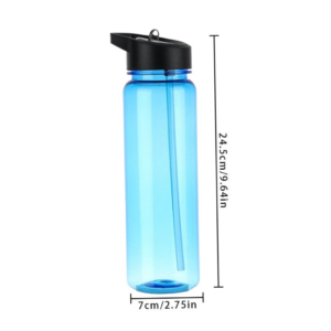 24oz Plastic Sport Water Bottle with Flip Leak-Proof Lid