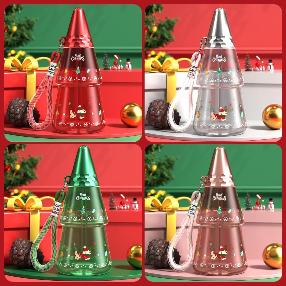 17oz-christmas-tree-plastic-water-cup-with-straw