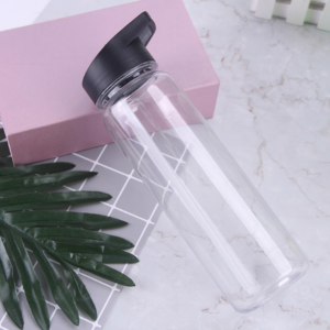 24oz Plastic Sport Water Bottle with Flip Leak-Proof Lid