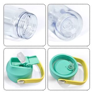 10oz Acrylic Plastic Snow Globe Cups with Colored Portable Lid