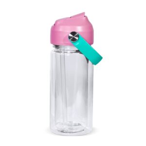 10oz Acrylic Plastic Snow Globe Cups with Colored Portable Lid