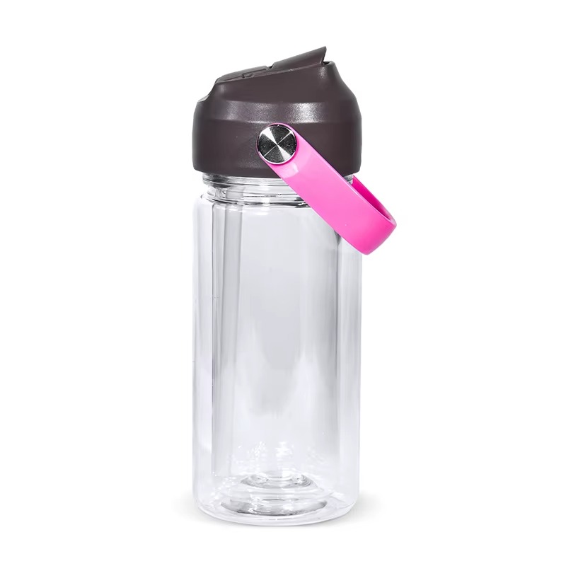 10oz Acrylic Plastic Snow Globe Cups with Colored Portable Lid