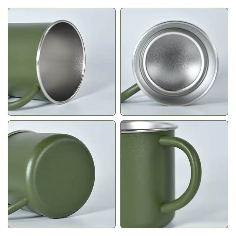 details-of-400ml-single-wall-stainless-steel-powder-coated-coffee-mug