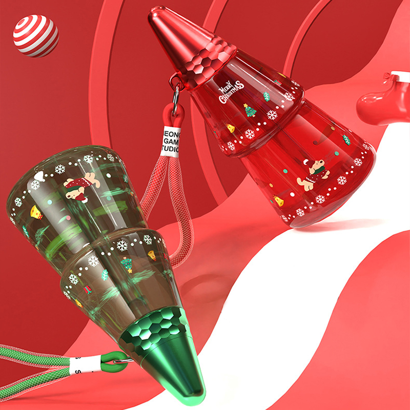 green-and-red-17oz-christmas-tree-plastic-water-cup-with-straw
